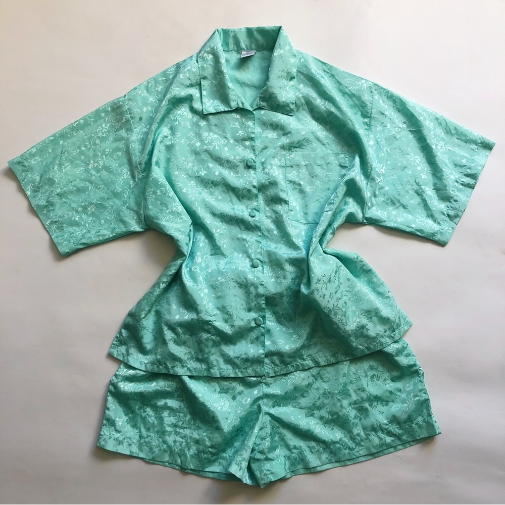 80’s Vintage Silky Pajama Set